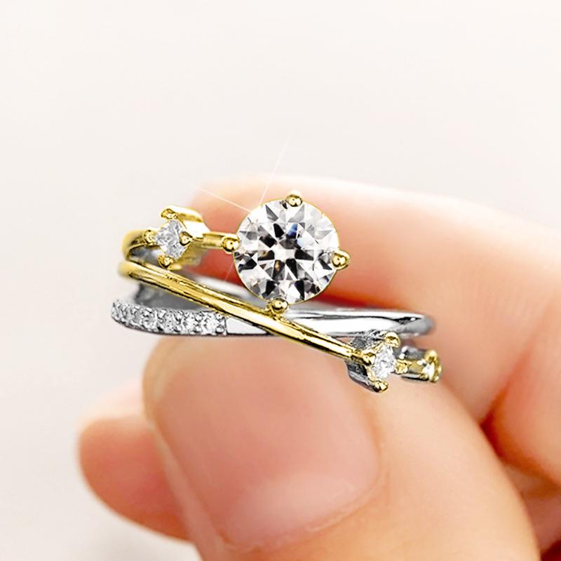 

Кільце жіноче в стилі легкої розкоші, з французьким дизайном особистості, кільце Траєкторія планет Всесвіту , суперблискуче, витончене кільце на вказівний палець 9