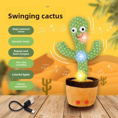 Dancing Cactus Toy - Twists, Sings, and Mimics Speech