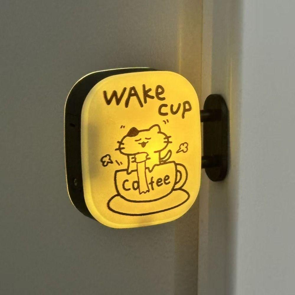 Creative Atmosphere Coffee Corner Light Sign Retro Style Soft Light Miniature Pegboard Refrigerator Sticker Three-Dimensional