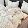 Luxury Style Cotton Flannel Duvet Cover 150x200cm Single All-season Thickened Jacquard Bedding