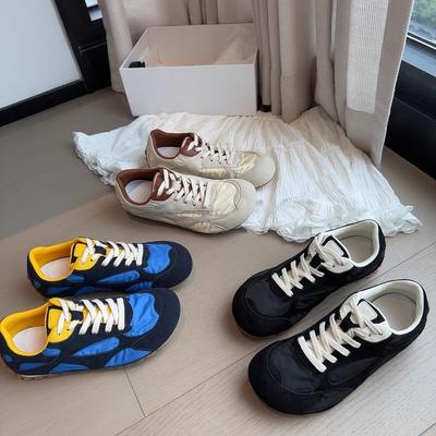 Liu Wen Has the Same BV Dexun Forrest Gump Shoes for Women's New Versatile Retro Contrasting Colors, Ugly and Cute Big Head Breathable Sports and