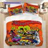 Rat Finks Wild Ride Three-piece set (1 * duvet cover + 2 * pillowcase, without core) 2D Flat Soft and comfortable Duvet cover and pillowcase