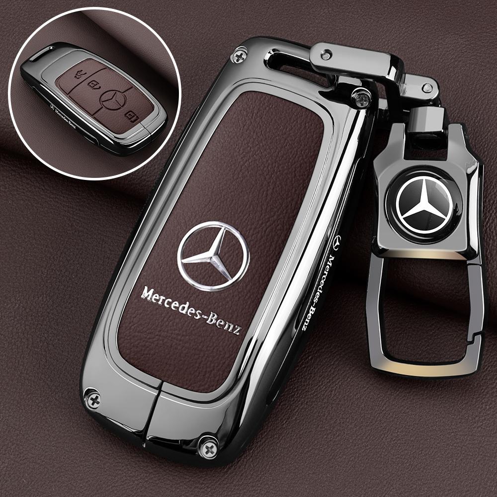 PNR1 Car Alloy Key Case Key Bag Shell For Mercedes Benz 2022 C S Class W206 W223 S350 C260 C300 S400 S450 S500 Key Shell Protector