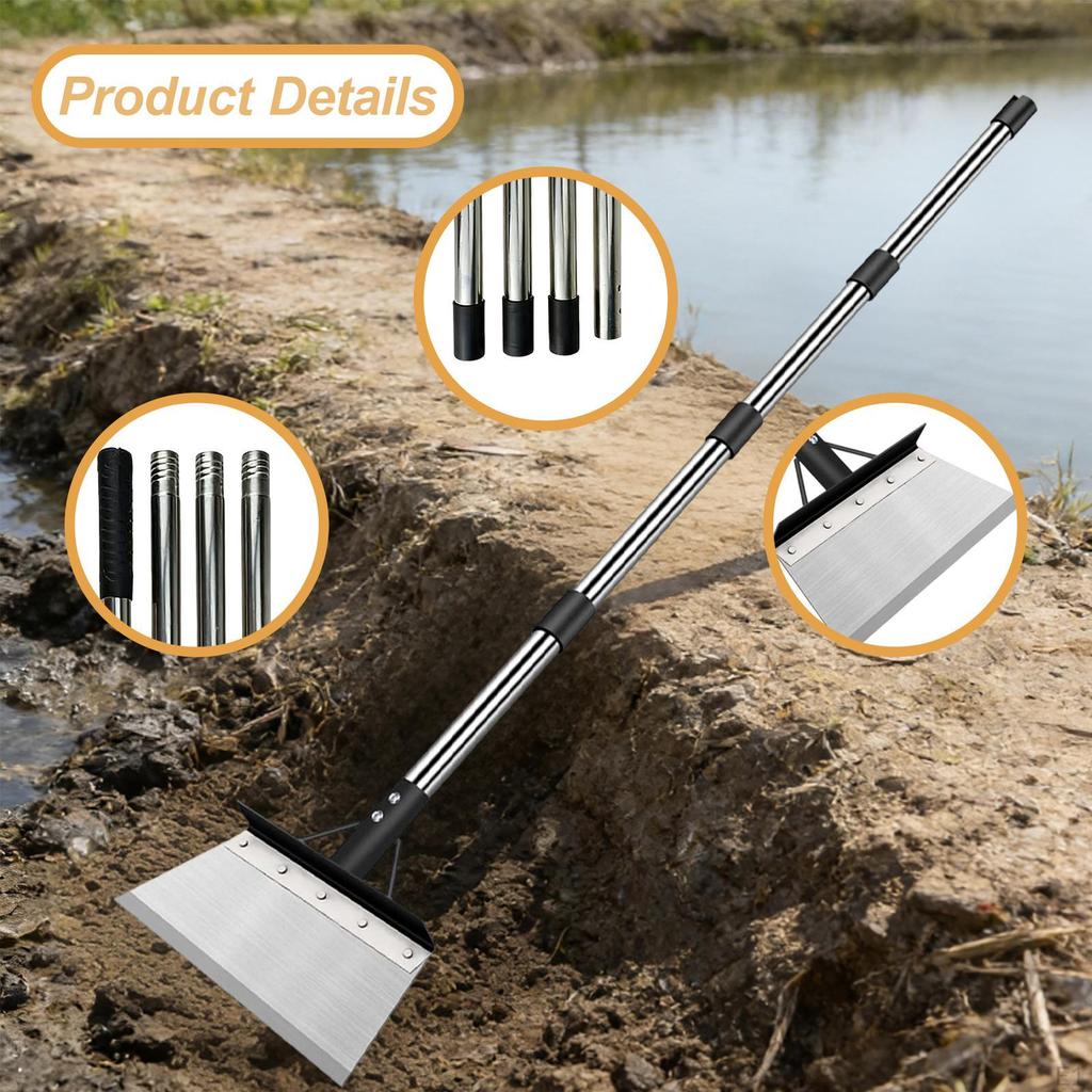 Flat Shovel Outdoor Tool Heavy Duty Multipurpose for Lawn Edging Weeding Sod 21cm
