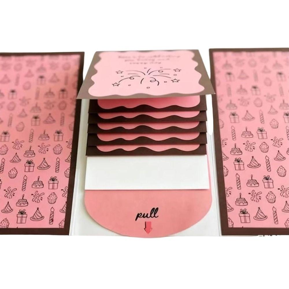 Waterfall Surprise Cards with Envelope Handmade Merry Xmas Gift Card Book