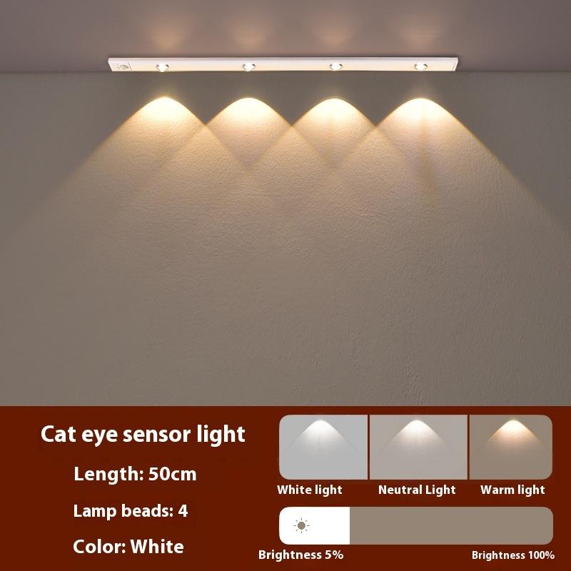 Led Motion Sensor Wireless Ultra Thin Night Light Usb Led Light For Kitchen Cabinet Bedroom Wardrobe Indoor Lighting