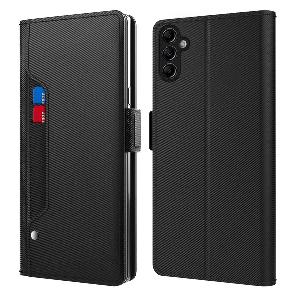 Para Samsung Galaxy A14 4G/5G Capa Flip de Couro Porta Cartões Suporte Espelho de Maquilhagem Capa de Telefone