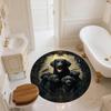 Viking Bear  Round Area Rug,Carpet Rug for Living Room Bedroom Sofa Playroom Decor,Non-slip Floor Mat