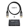 Cablecc 8K 60hz HDMI Compatible Switch and 3 Cables Hub Support HDCPSST Extended 4K 60hz @ 2.1 2-IN-1-OUT @
