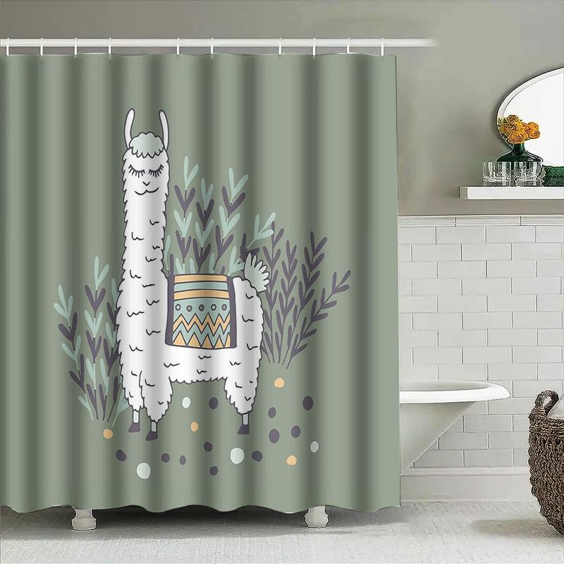 Boho Shower Curtain Nature Decor Forest Shower Curtain Mountain Landscape Backdrop Minimalist Bathroom Decor Modern Farmhouse Sh