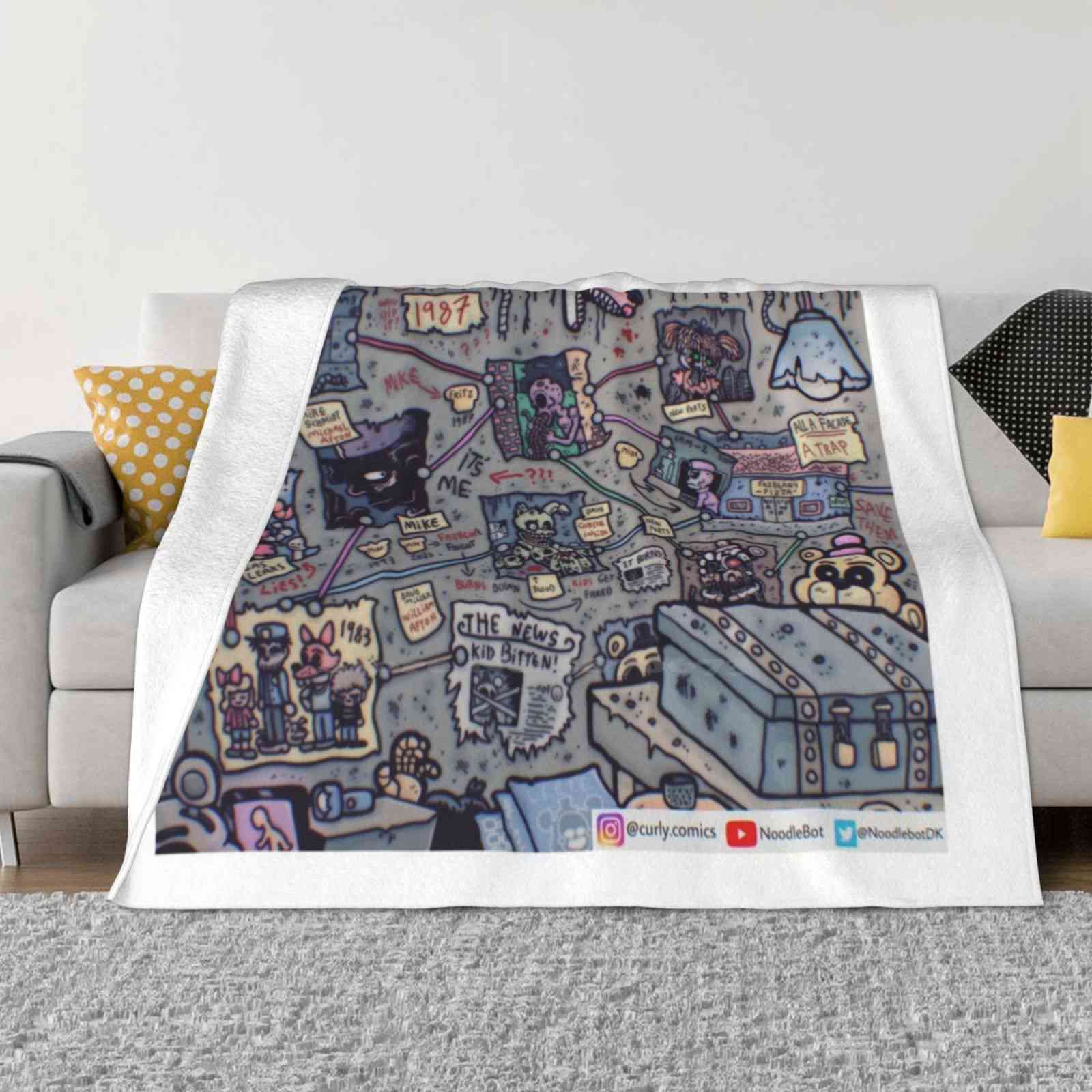 

It S All Connected... ( Fnaf ) Creative Design Comfortable Warm Flannel Blanket Five Nights At Fnaf 6 Sister Location 30x40in