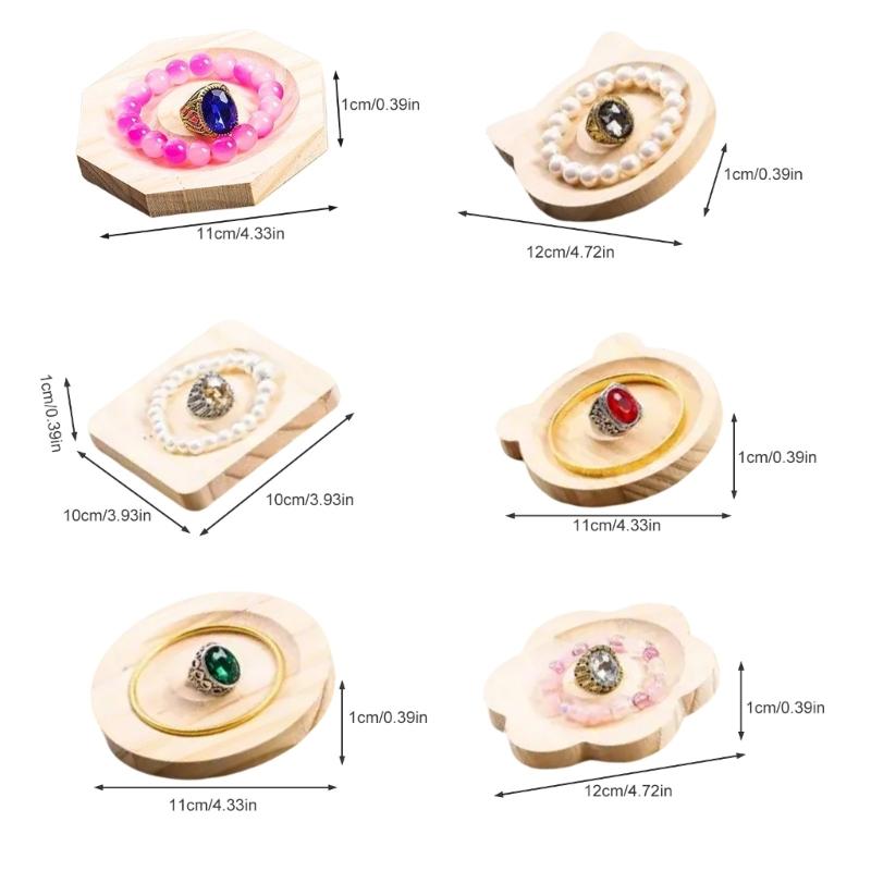 Pack of 6 Wood Trays Beading Boards Multifunctional Wood Bracelet Making Board for Jewelry Designers and Hobbyists