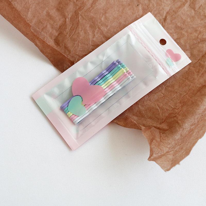 Hårnålar 10 st/set med 5 färger Populära Rainbow Glass Godisfärg Metall Bangs Clips Hårnål Bobby Pin Barrette