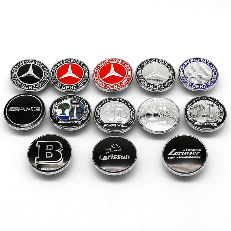 AAVX1 1pc 57mm ABS Car Front Hood Logo Emblem for Mercedes Benz AMG W204 W205 W212 W213 W177 W246 GLA GLC CLA Bonnet Badge Accessory