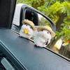 Kawaii Car Ornament Hamster With Straw Hat Hamster Toy Doll Auto Accessory Hamster Blind Box