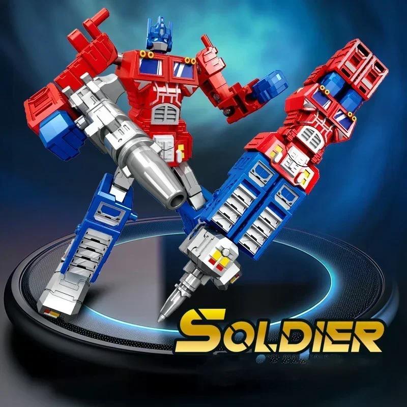 2In1 Transformation Robot Toys Deformable Ballpoint Pen Rotary Joint  Deformation Action Figure Model Toy