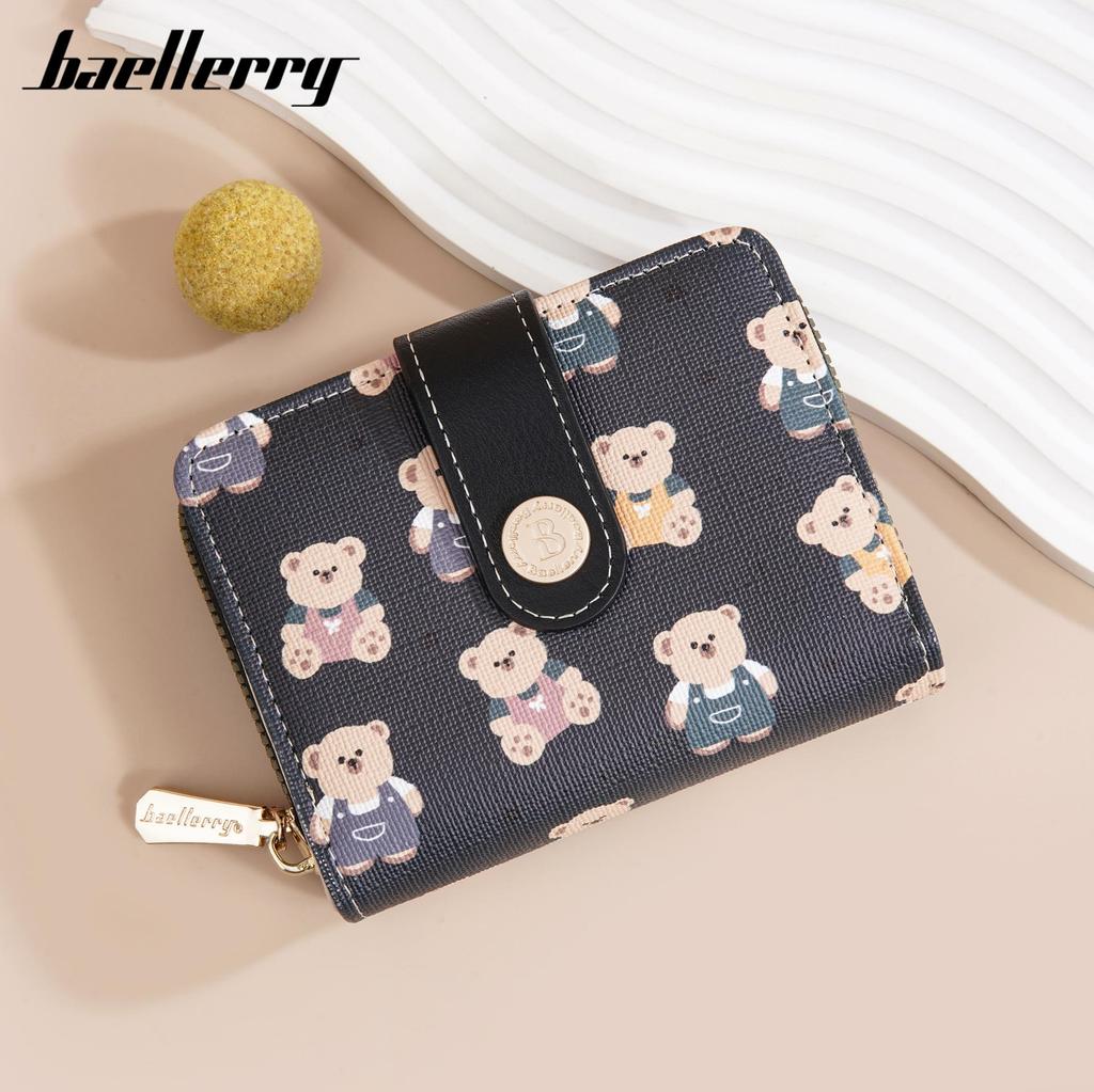 Women's Baellerry Korean Cartoon Bear Coin Purse - High-End Short Wallet