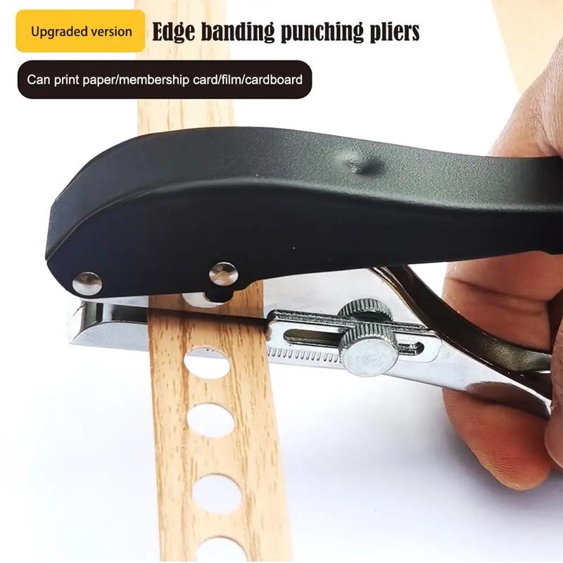 Manual Edge Band Puncher Plier 8/10mm Hole Card Punching Tool for Plastic Sheet Paper PVC ABS Opener Nail Hole Masking Plier