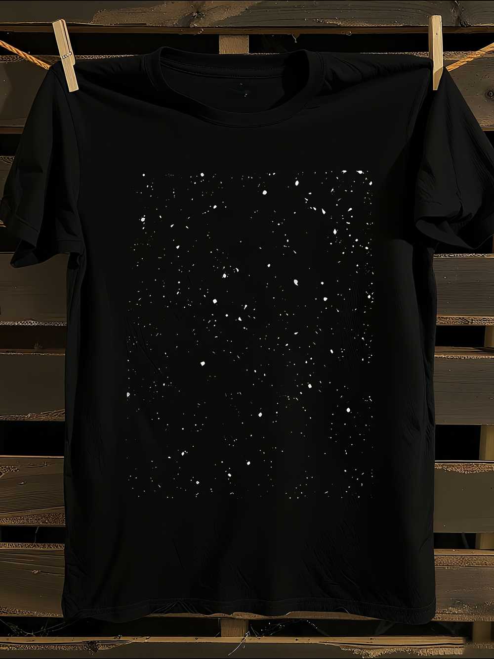 Черная футболка с блестками «Звездная ночь» XXXXL