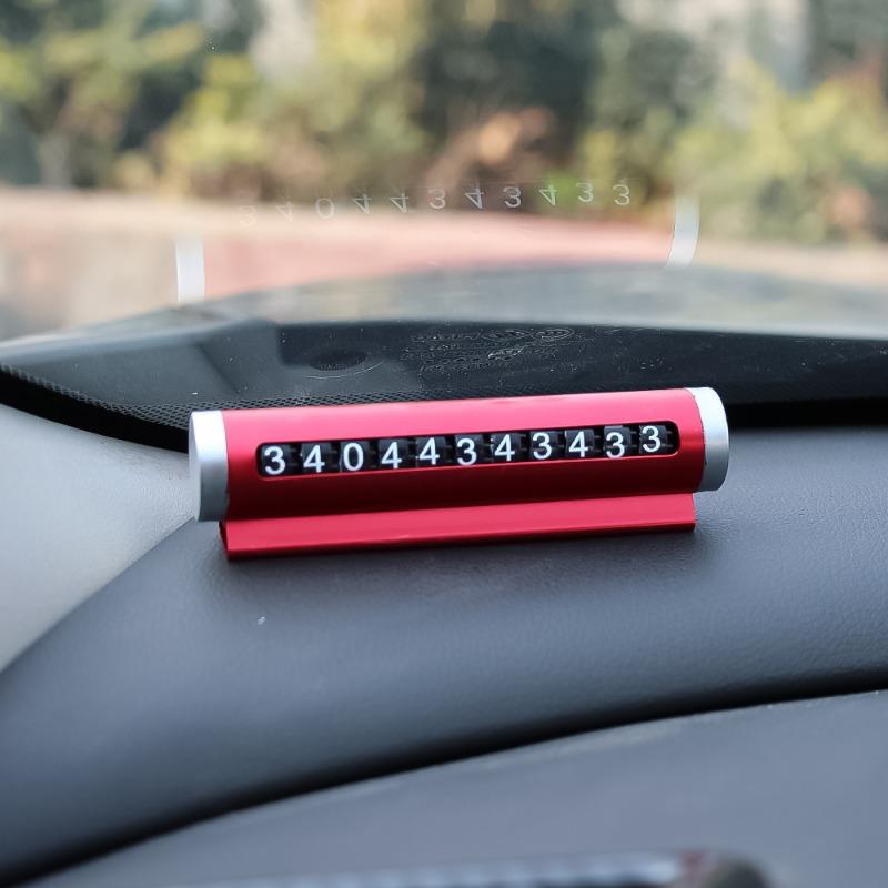 Multi-functional Metal Alloy Texture Rolling Telephone Number Plate Temporary Parking Space Car Model Car Decoration Accessories