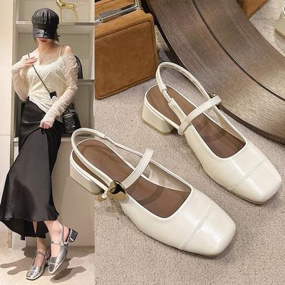 Sandales pour femmes style nouveau été 2026 avec bout épais et talon ouvert polyvalentes à talons hauts avec un tempérament polyvalent