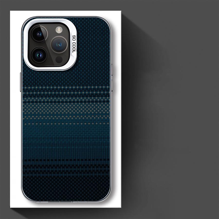 Cool Carbon Fiber Pattern Case for iPhone 17 Pro Max 16 15 11 12 Pro Air 14 Plus 13 Phone Cover