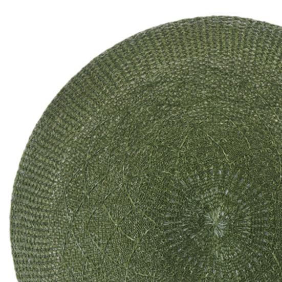 Woven Round Placemat Heat-Resistant Non-Slip Table Mat Elegant Dinner Plate Mat for Home Restaurant Party Dining