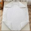 2026 New Queen King Quilted Waterproof Mattress Cover with Elastic Twin/Full Size Fitted Sheet Solid Color Bed Covers (No Pillowcase)