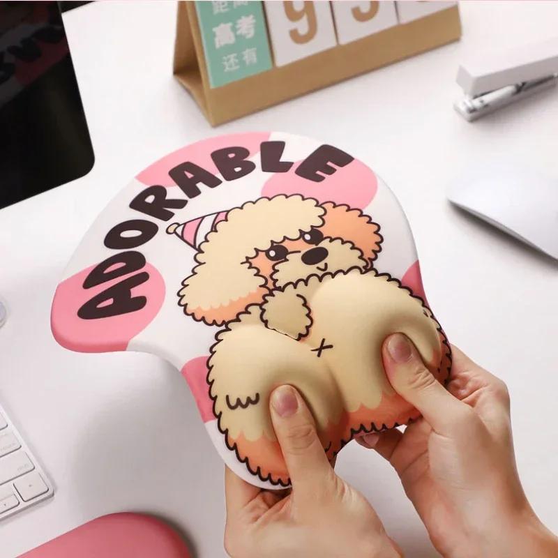 Anime Kawaii Mouse Pad Keyboard Wrist Rest Support Gel Silicone  Anti Slip 3D Cute Dog Computer Laptop Office Gaming Mousepad