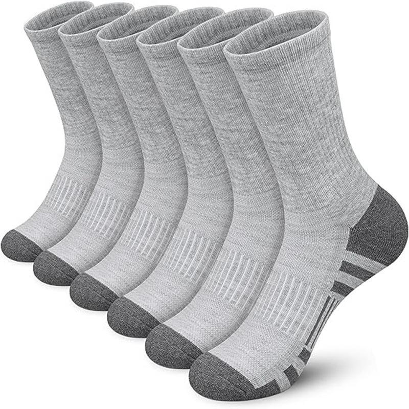 6 Pairs Men s Classic Crew Socks Unisex Sports Socks for Men Running Basketball Anti-slip Outdoor Breathable Man Socks EU 40-45