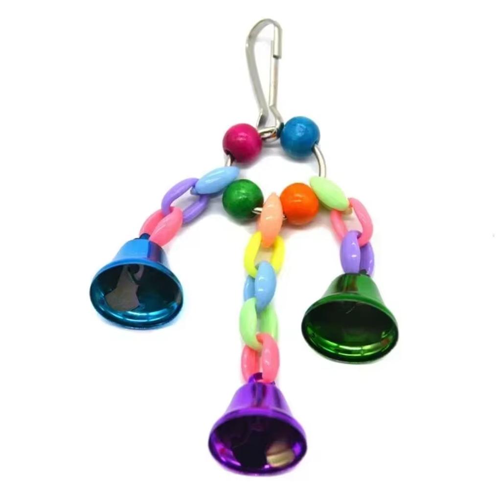 Parrot Foot Toy With Colorful Beads Stress Relief Bird Interactive Bird Toys for Bird Cage Accessories