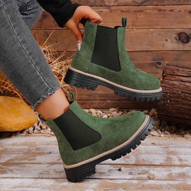 Women's Lightweight Fashion Hundred Soft Elastic Comfortable Ankle Boots Shock Absorbing Anti-slip Casual Sports Martin Boots