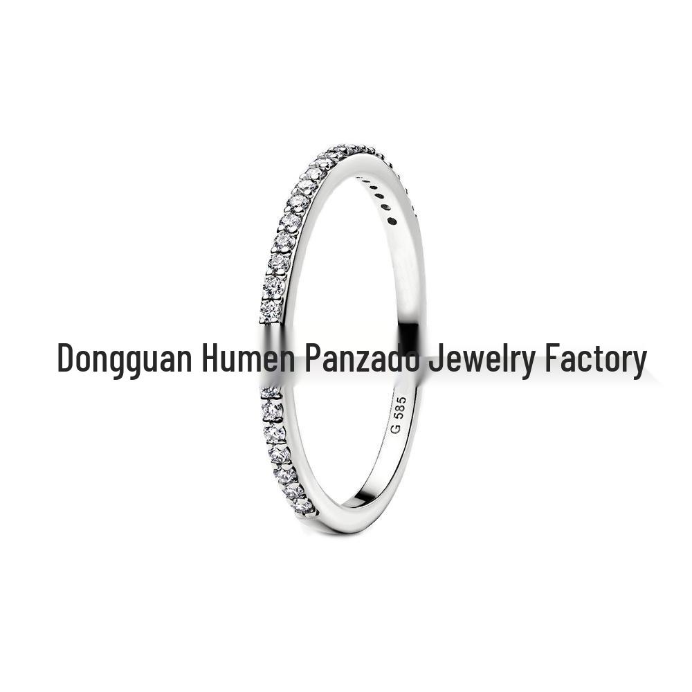 Elegant European and American Knotted Flower Diamond Rope Ring for Women - Chic Japanese & Korean Style