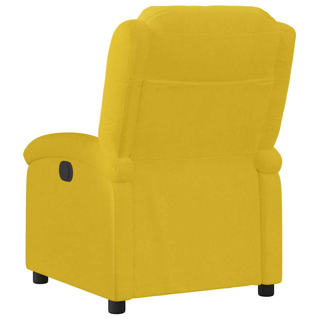 Vidaxl Foldable Armchair, Yellow, Upholstered In Velvet