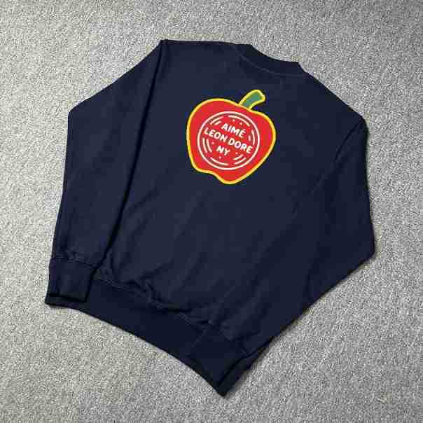 Aime New York Queens Landmark Print Round Neck Sweatshirt - Versatile Men's Hoodie