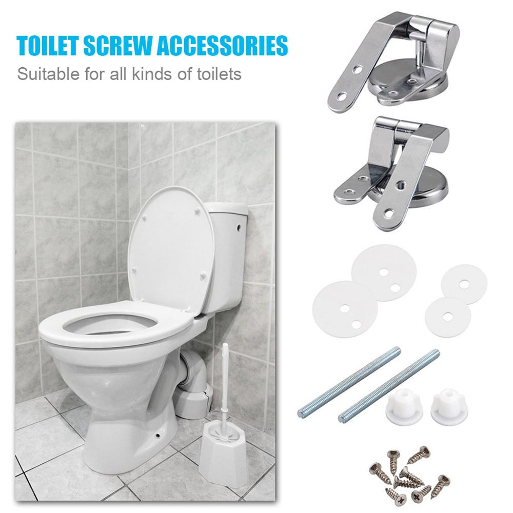 Seats Fitting Gasket WC Toilet Seat Bolts Fasteners Kits Bathroom Hardware Toilet Seat Hinges