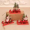 Colorful Wooden DIY Deer-Pulling Sled Ornament | Eco-Friendly Solid Wood Easy To Assemble Christmas, New Year & Holiday Gifting