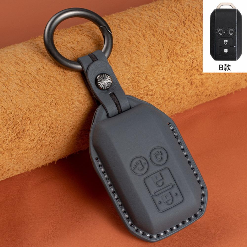 Genuine Leather Key Cover for SUZUKI XL7 Solio Hustler Ertiga Premium Cowhide Key Case