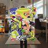 1PC Splatoon game Print Flannel Blanket, High quality Comfortable for All Seasons, Home Decor, Warmth and Comfort, Perfect for Christmas Gifts175