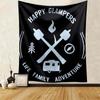 Camping Tapestry Camper Outing Accessories Fun Kids Room Club Man Cave Home Bedroom Wall Decor Backdrop