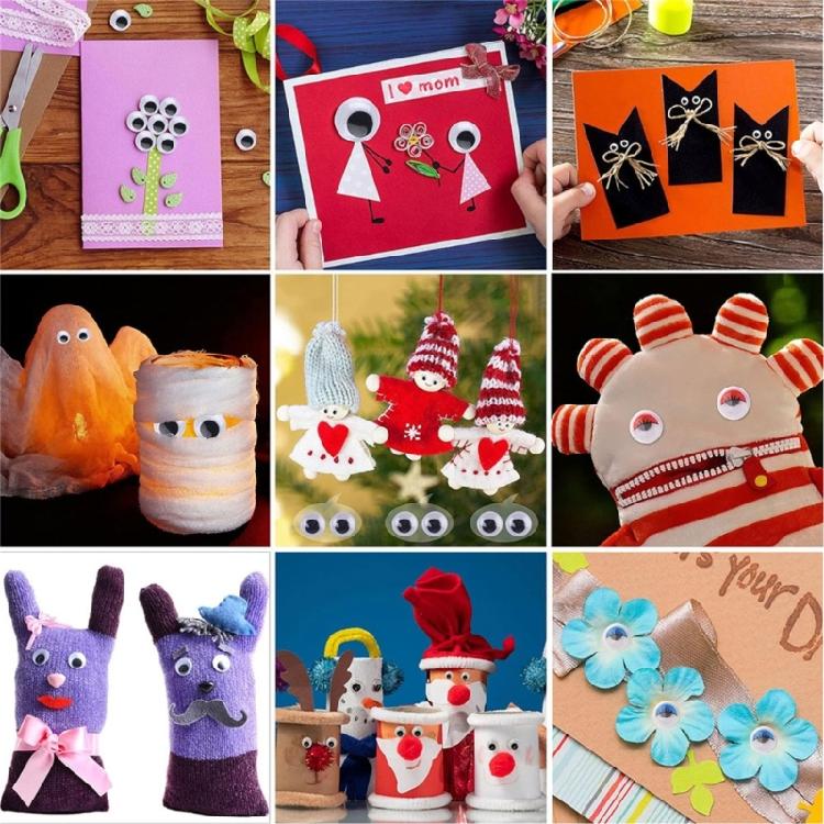 Safety Eye 600/900PCS Plastic Stuffed Doll Eye with Self Adhesive for Doll Toy