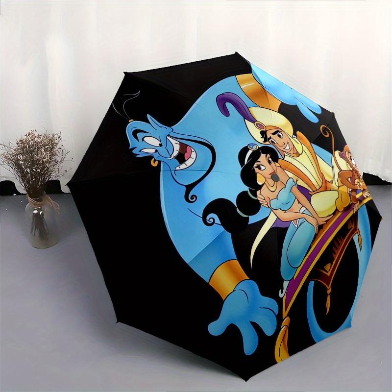 Genie,Aladdin Automatic Umbrella - Tri-fold Portable Umbrella, Best Holiday Gift for Men and Women, Durable Iron Frame, Playful Design, Stur