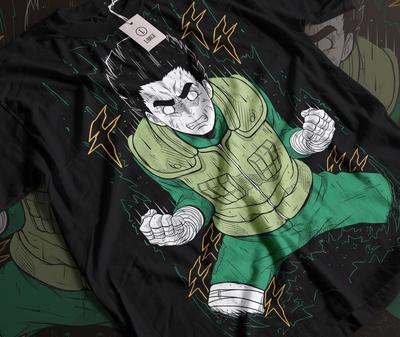 Tričko Rock Lee Manga Strip Naruto Kakashi Anime Manga Unisex Tričko Měkké Tričko