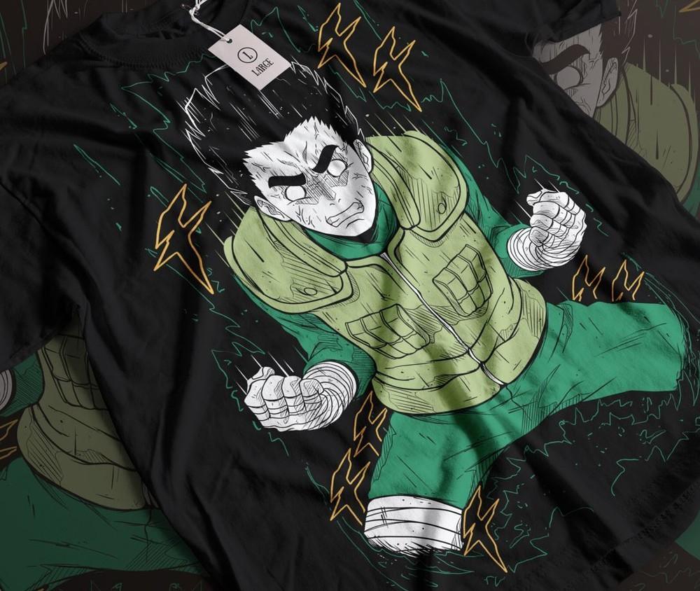 

Rock Lee T-Shirt Manga Strip Naruto Kakashi Anime Manga Unisex Tshirt Soft Tee 4XL