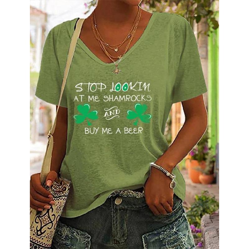 Damen T-Shirt mit Schmetterlingsdruck Kurzarm V-Ausschnitt Regular Schmetterlingsmalerei T-Shirt Damen