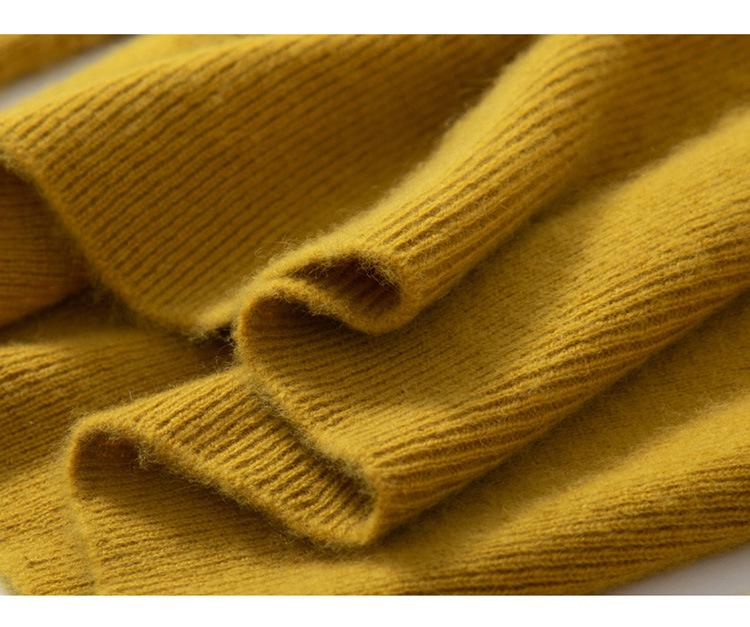 Women's 100% Pure Cashmere Half-High Collar Sweater - New Autumn/Winter Knit Pullover