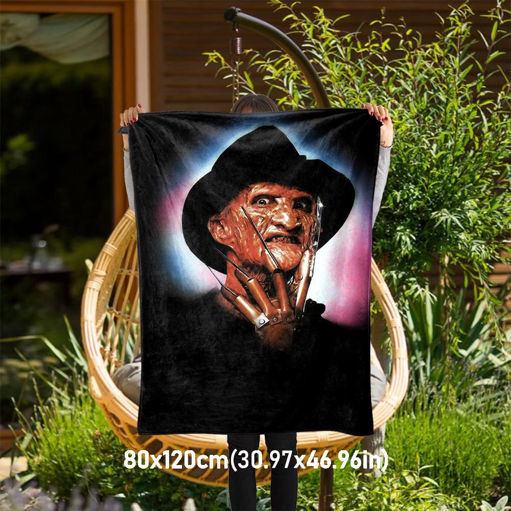 

1pc Freddy Krueger,Nightmare on Elm Street, Throw Blanket,Soft Bedding Cover,Flannel Blankets, Travel,Camping,All Seasons Use 102778 80x120cm