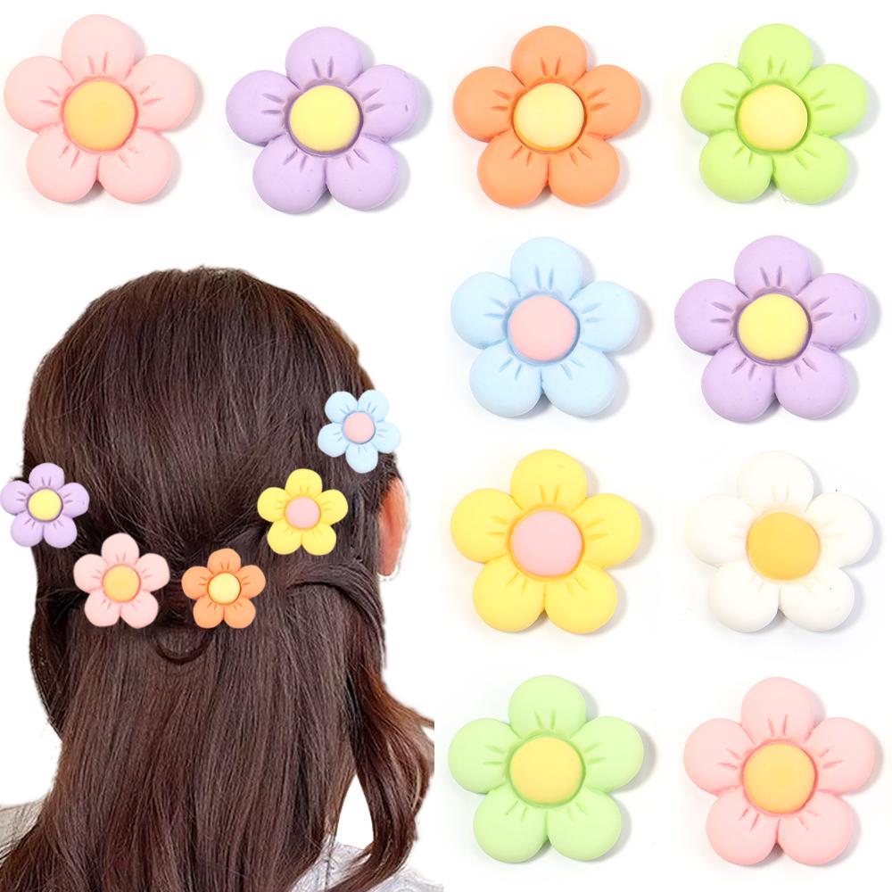 20pcs Flatback Resin Flowers Colorful Cute Flower Cabochon Scrapbooking For Home Decor DIY Crafts Clothing Hairpin Accessories