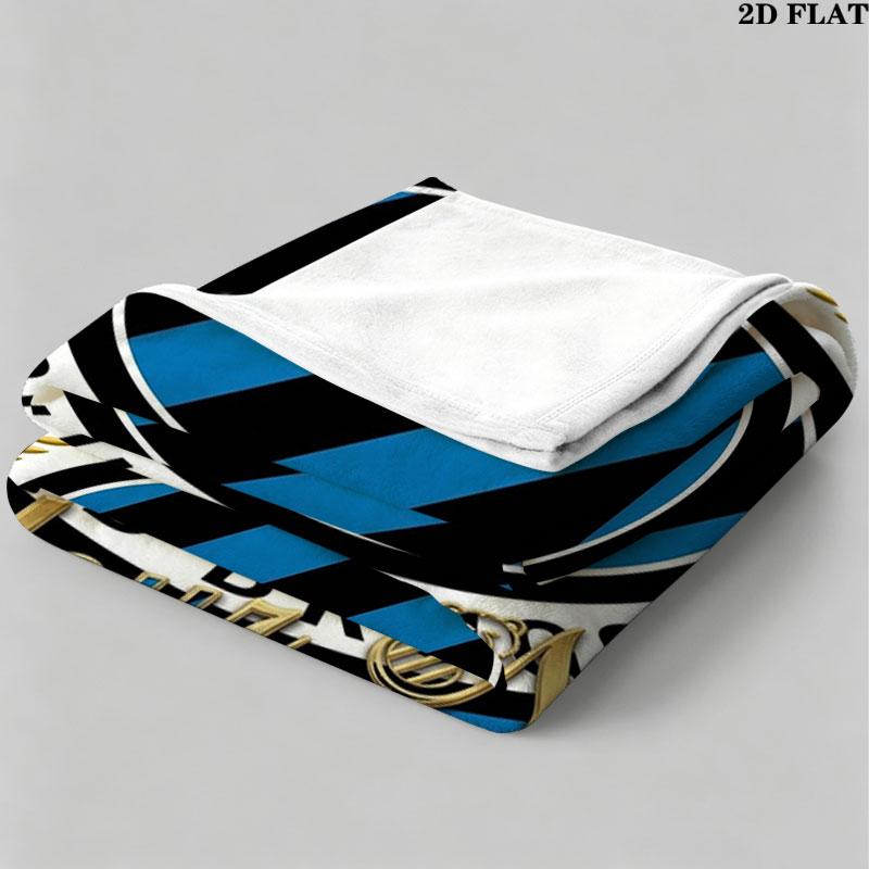1PC Club Brugge KV Custom Name Patterned Flannel Blanket Suitable For All Seasons for Home Decor Warmth and Comfort Gifts Holiday Present