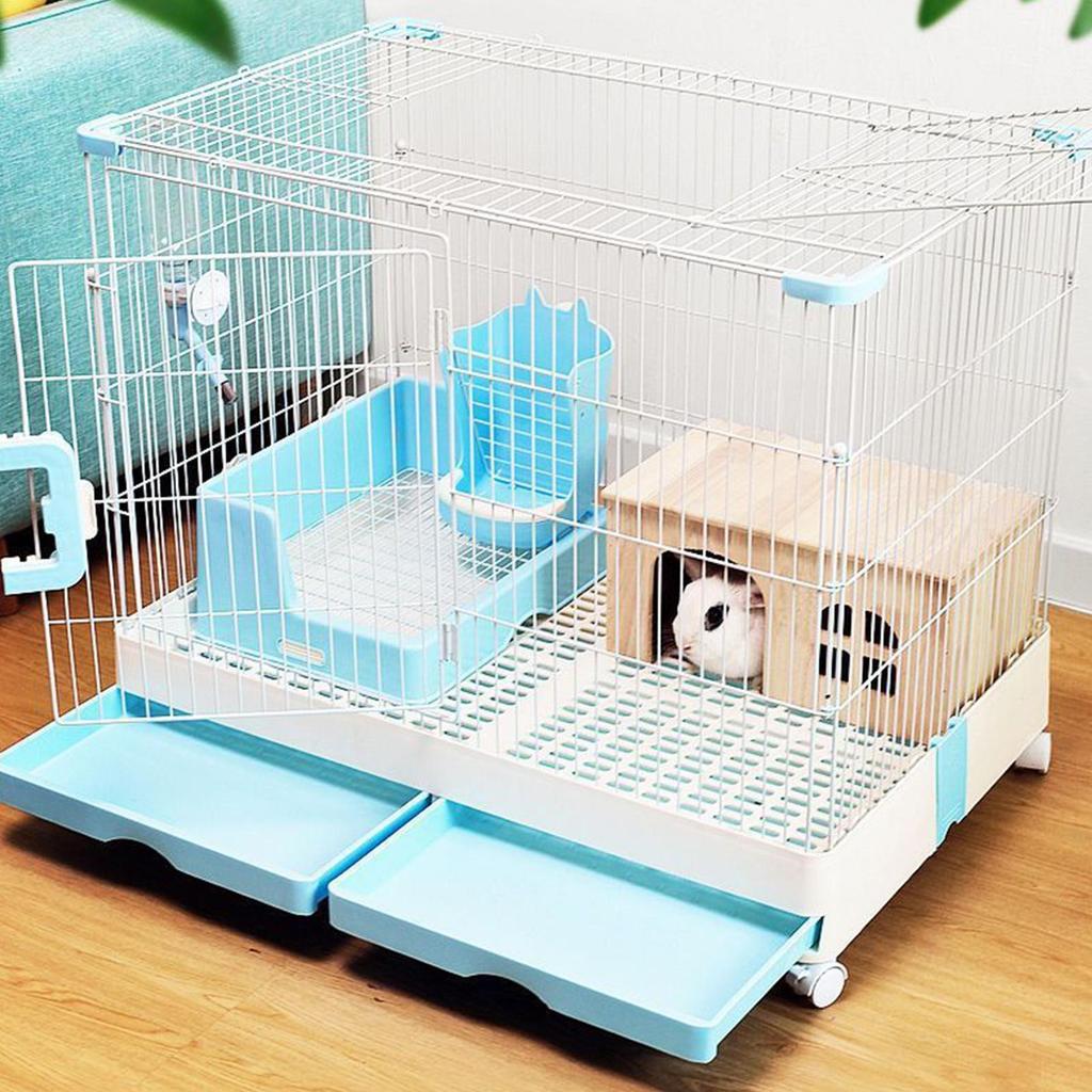 Gerbil House Wooden Pet Cage Window Door Ventilated Bunny Hut For Hamster Gerbil Chinchilla Hedgehog Ferret Resting Playing